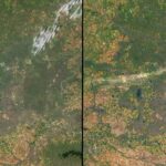 Storms leave 120-mile scar in Alberta visible from space (images)