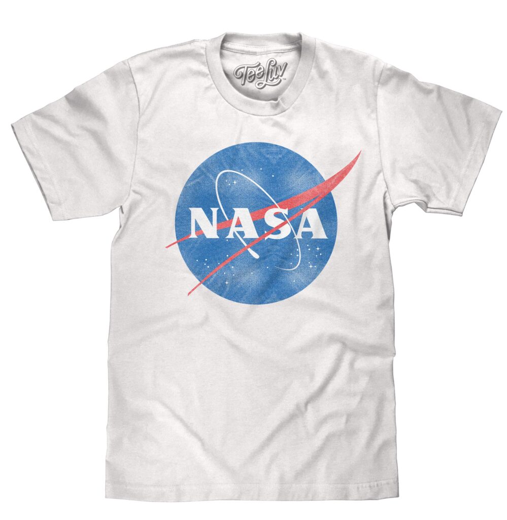 Tee Luv Men's Distressed NASA Shirt – Vintage NASA Meatball Logo T-Shirt