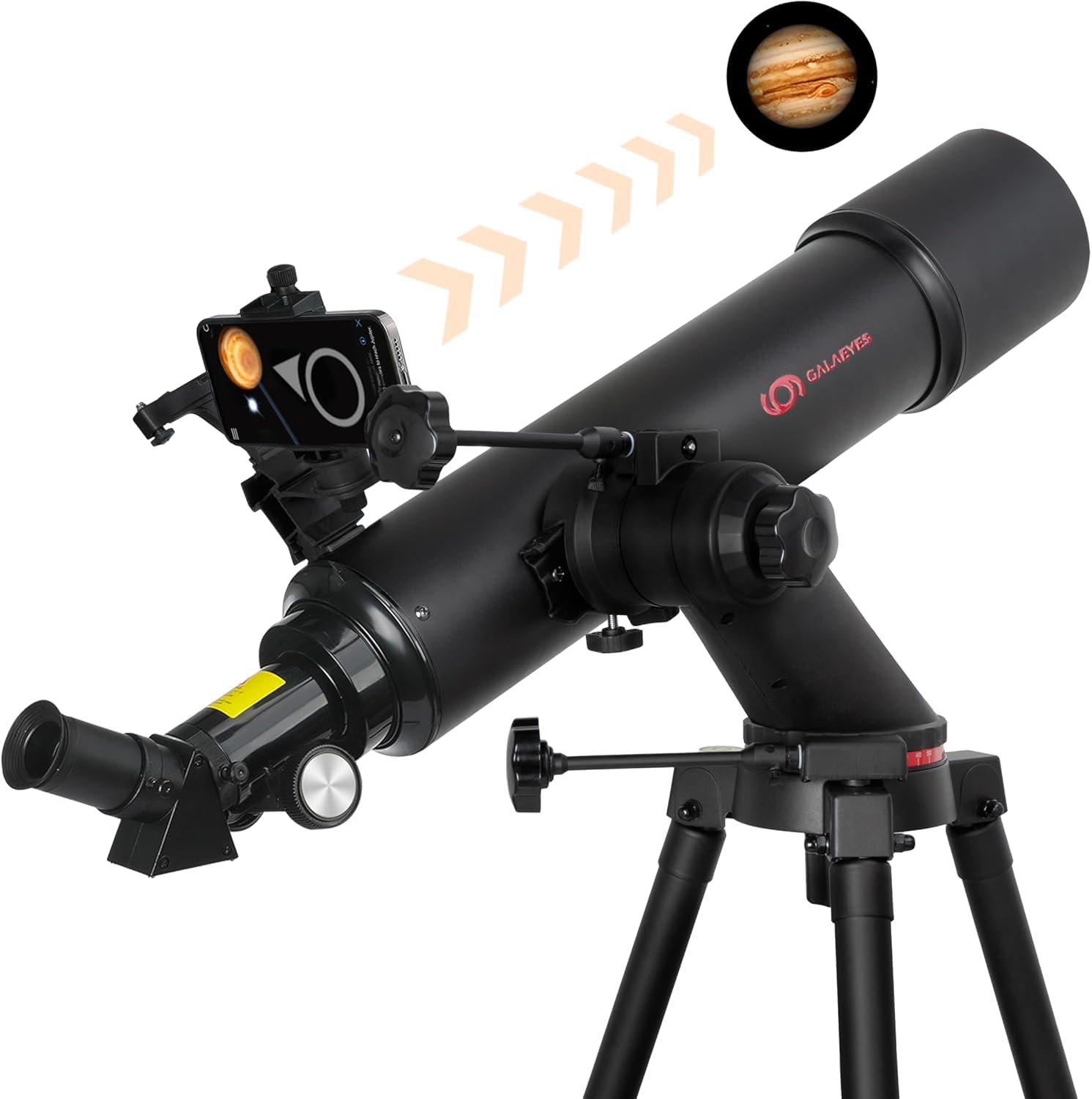 Telescope,GALAEYES 100mm Aperture 600mm FL,w/StarFinding Sys, Telescope for Adults High Powered, with Precision Adjust,Aperture 100mm