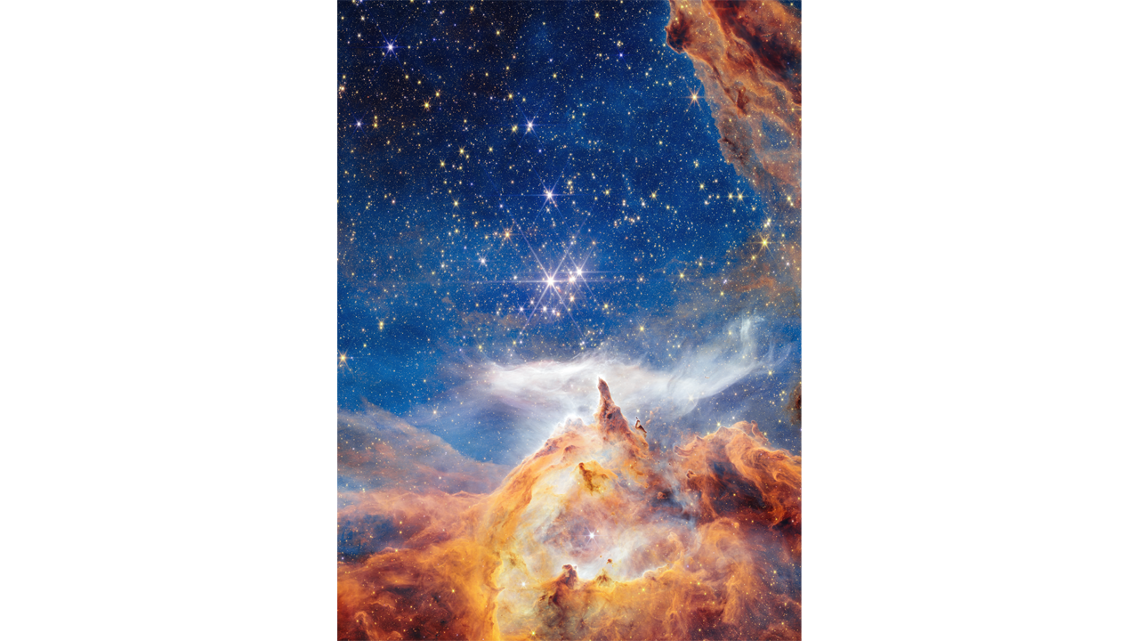 Triple star system burns bright in new image from the James Webb Space Telescope
