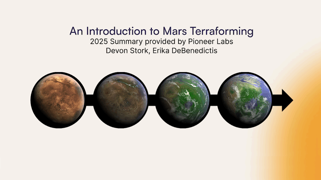 An Introduction To Mars Terraforming – 2025 Workshop Summary
