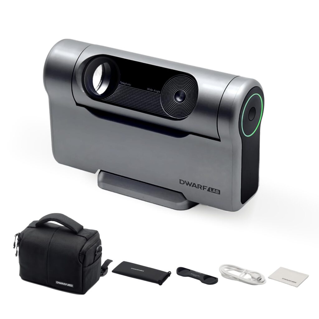 DWARFLAB Dwarf 3 Smart Telescope – Portable, Capture Astronomy/Wildlife/Panorama, EQ Mode, Cloud Processing, 4K Auto-Tracking, Ultra-Light 3lb, Suits All Ages