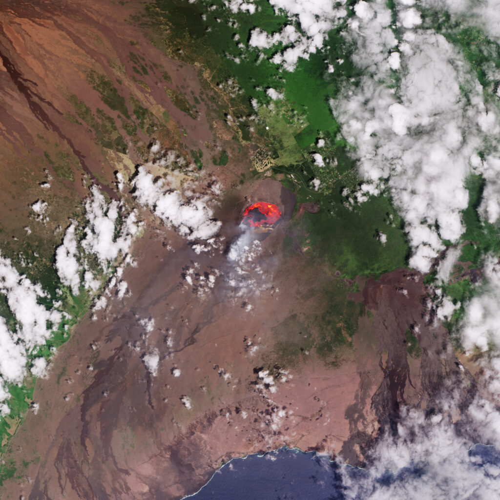Earth from Space: Kilauea lava lake, Hawaii
