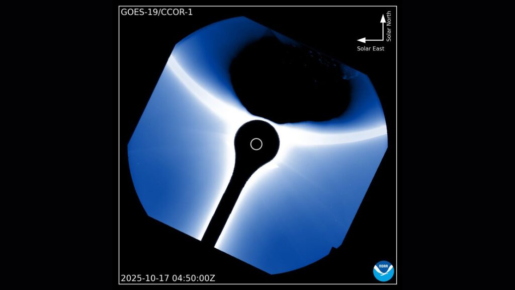 Earth photobombs the sun in satellite image | Space photo of the day for Oct. 23, 2025