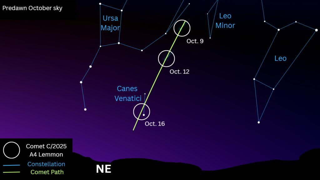How to find Comet Lemmon in the night sky as it brightens this October
