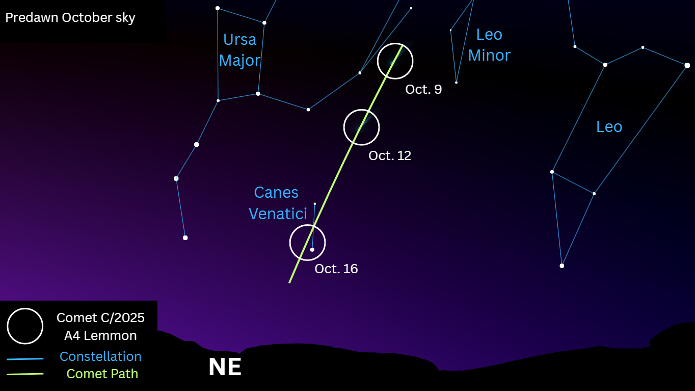 How to find Comet Lemmon in the night sky as it brightens this October