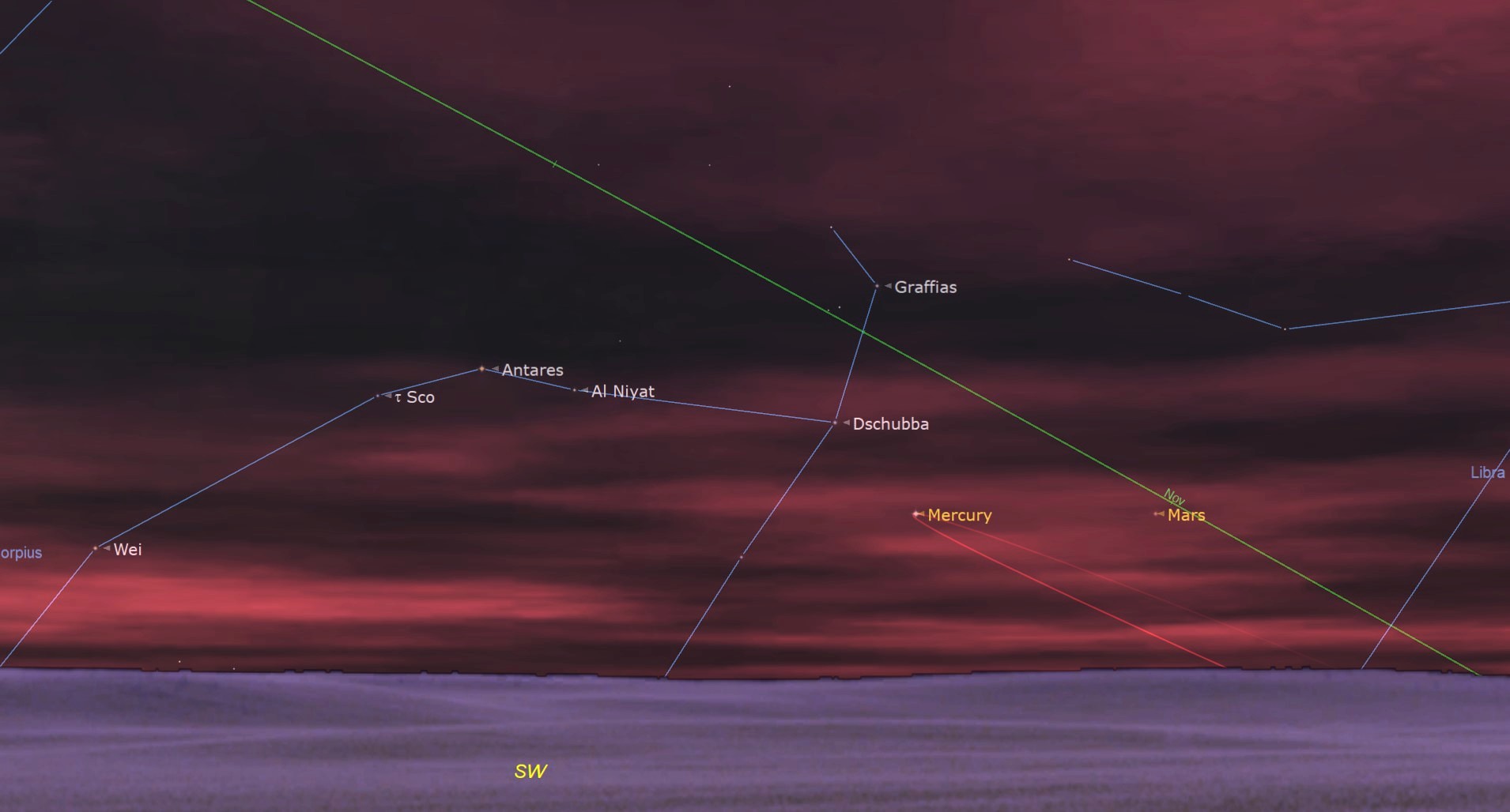 Mercury shines farthest from the sun in the evening sky on Oct. 29