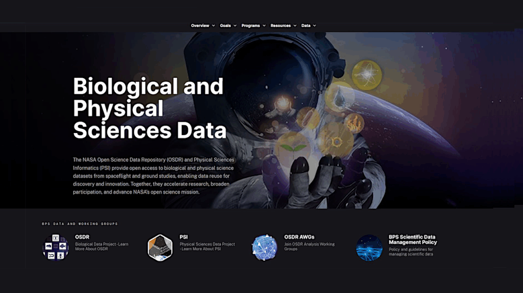 NASA Open Science Data Repository and Physical Sciences Informatics – Now Unified