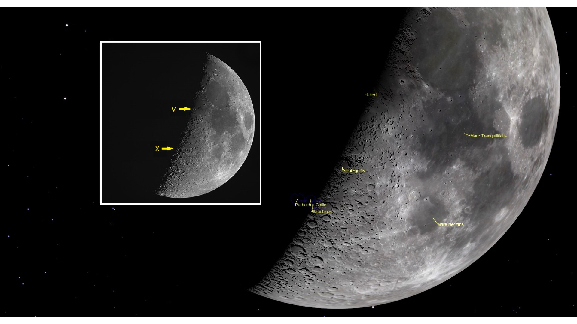See a colossal 'X' and 'V' appear on the moon after sunset tonight