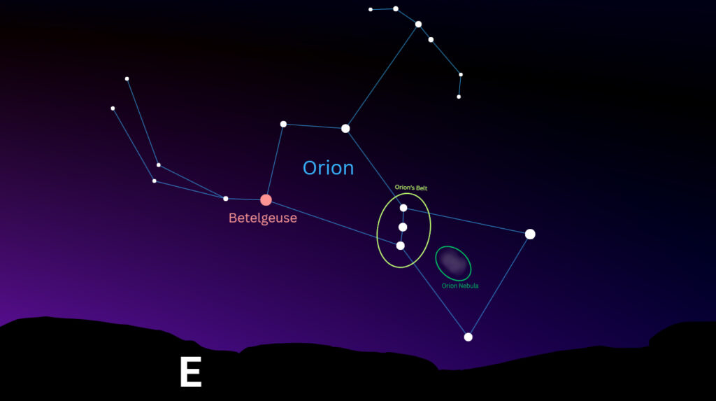 See Orion hunt the half-lit moon on Oct. 12