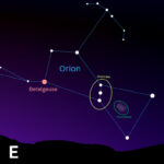 See Orion hunt the half-lit moon on Oct. 12