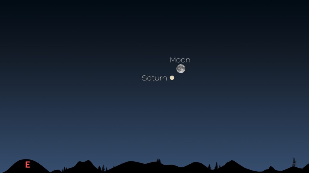 See the moon and Saturn put on a sky show together on Oct. 5