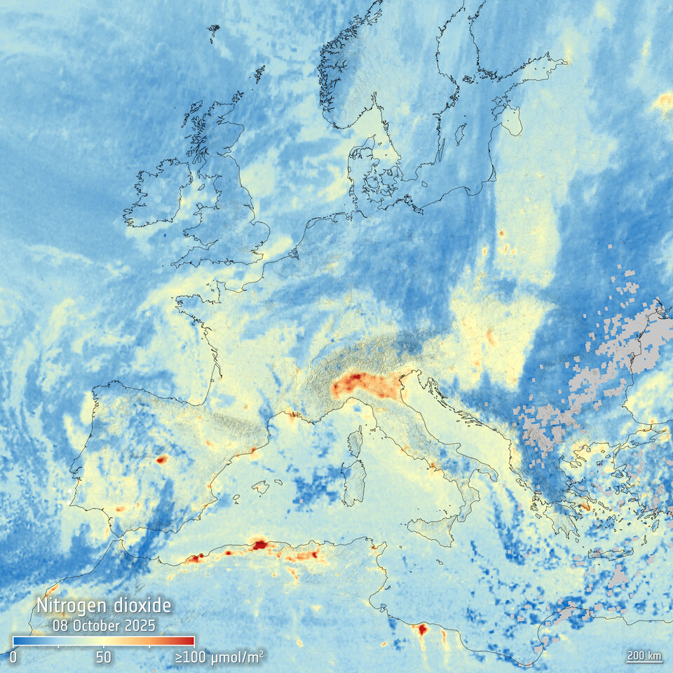 Sentinel-4 offers first glimpses of air pollutants
