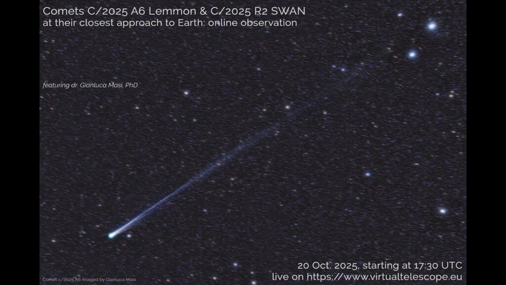Watch comets Lemmon and SWAN make their closest approach to Earth live online on Oct. 20