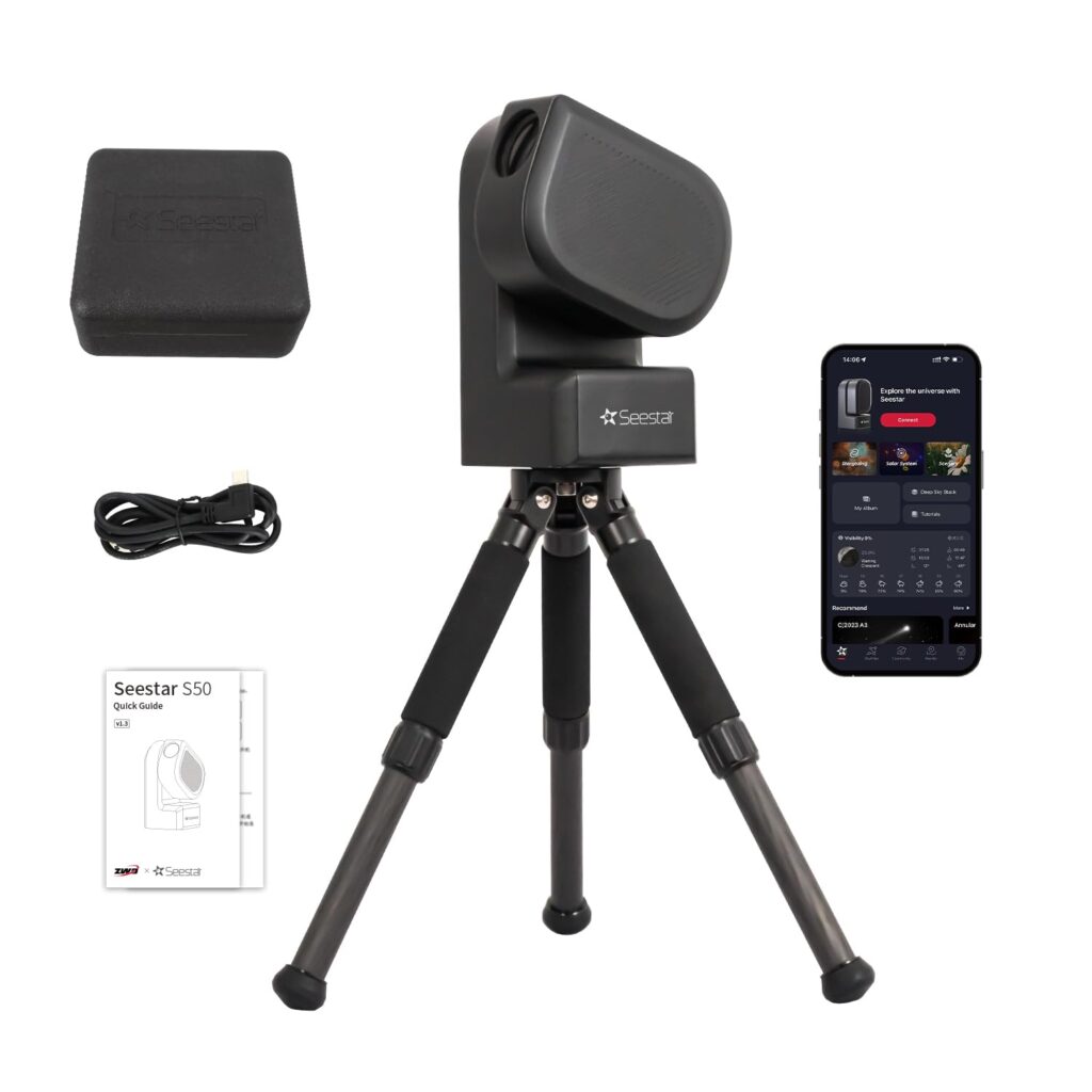 ZWO Seestar S50 Smart Digital Telescope Mulipurpose Autofocus Portable for Beginners and Experienced Users