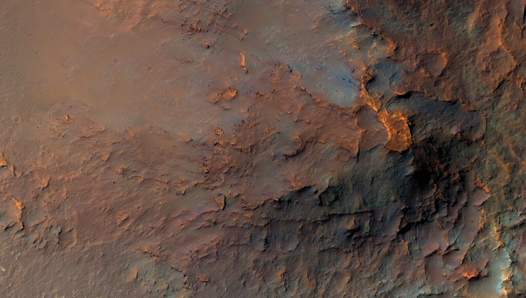 A Colorful Landslide in Eos Chasma On Mars