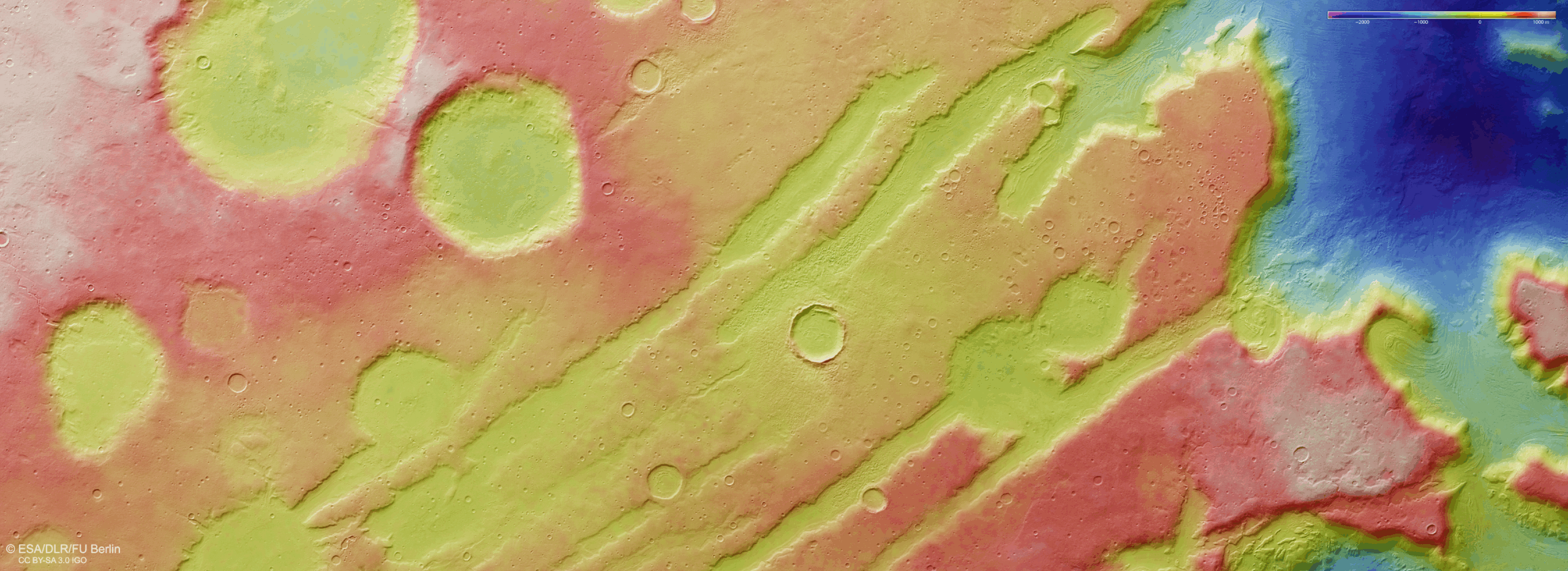 Deep 'scratches' and craters on Mars tell the tale of a Red Planet ice age