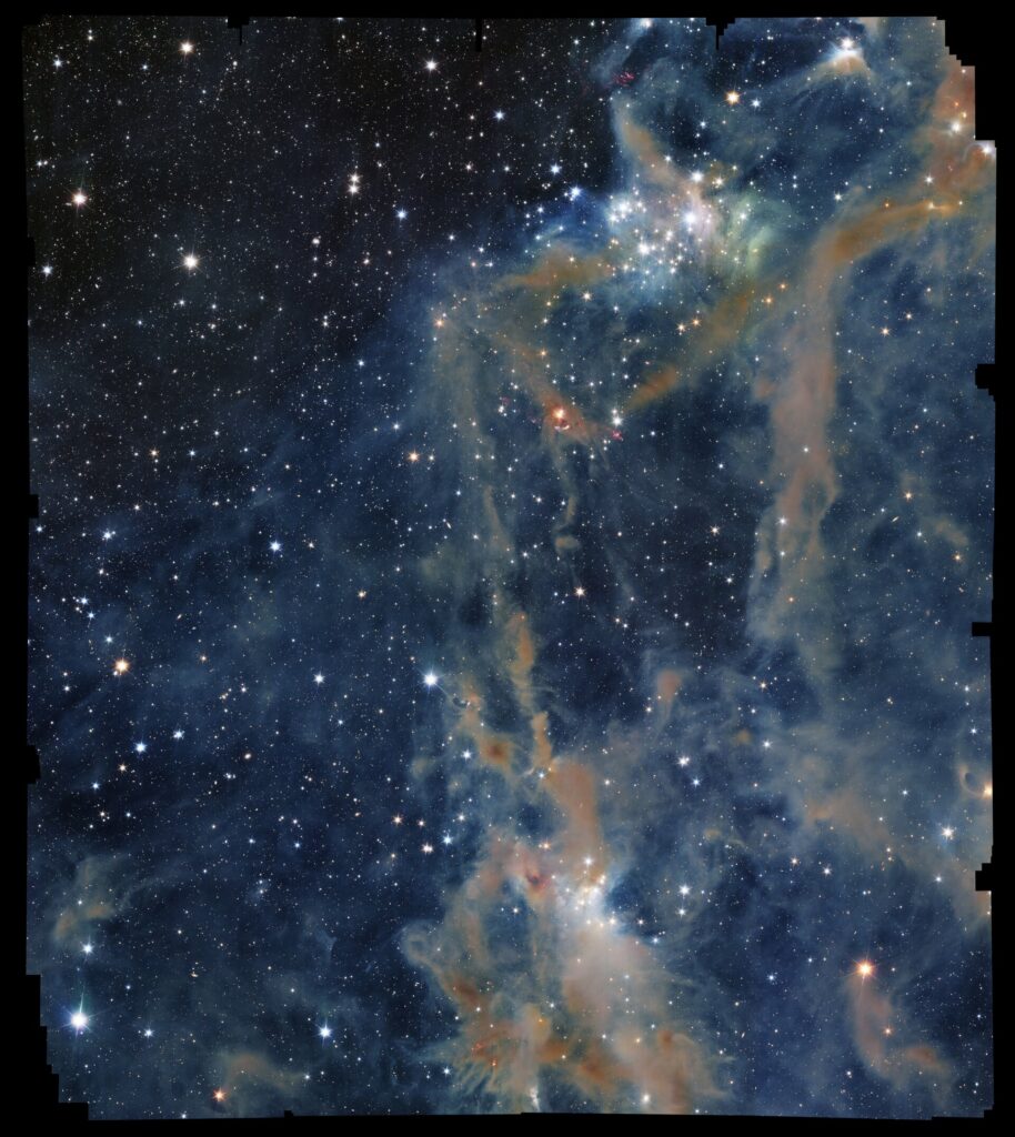 Euclid peers through a dark cloud’s dusty veil