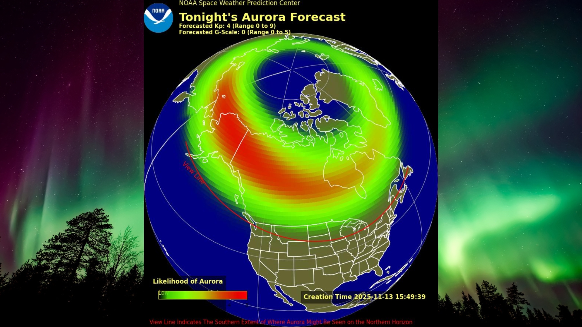 Northern lights may be visible in 10 states tonight