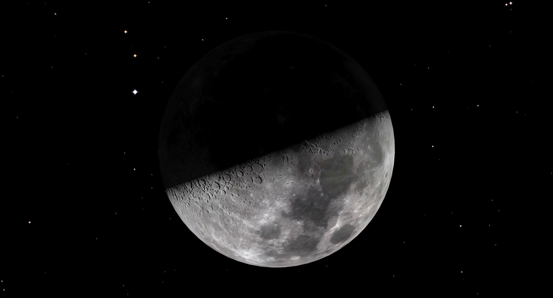 See a half-lit moon shine among the stars of Aquarius on Nov. 27