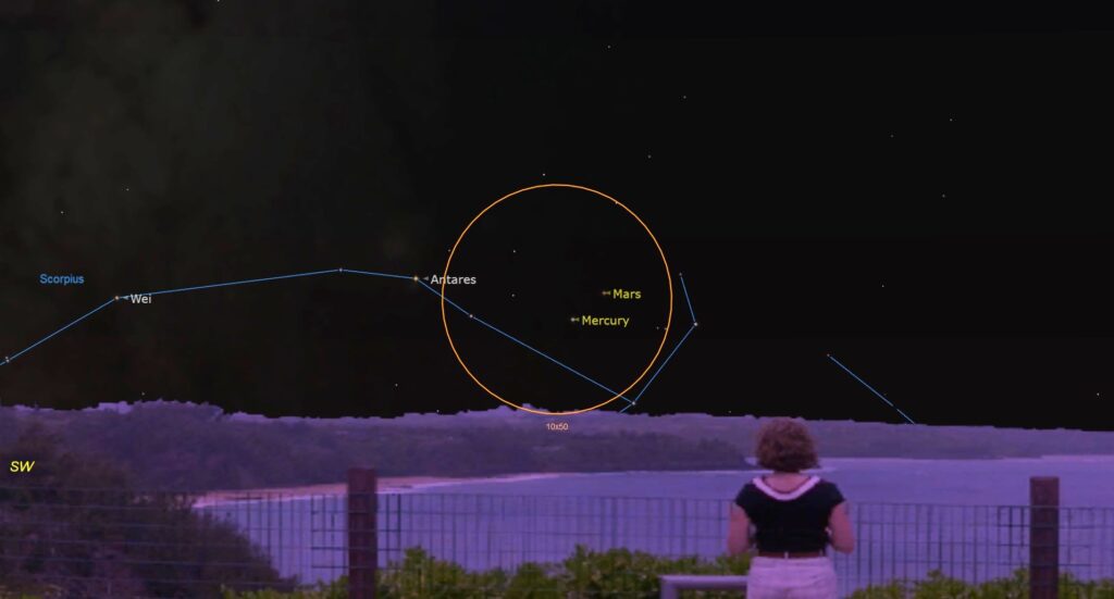 See Mars and Mercury shine in the glow of the setting sun on Nov. 12