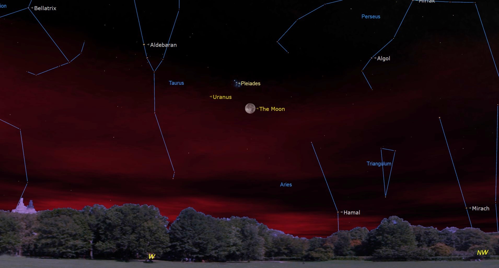 See the moon meet up with the Seven Sisters of the Pleiades early on Nov. 6