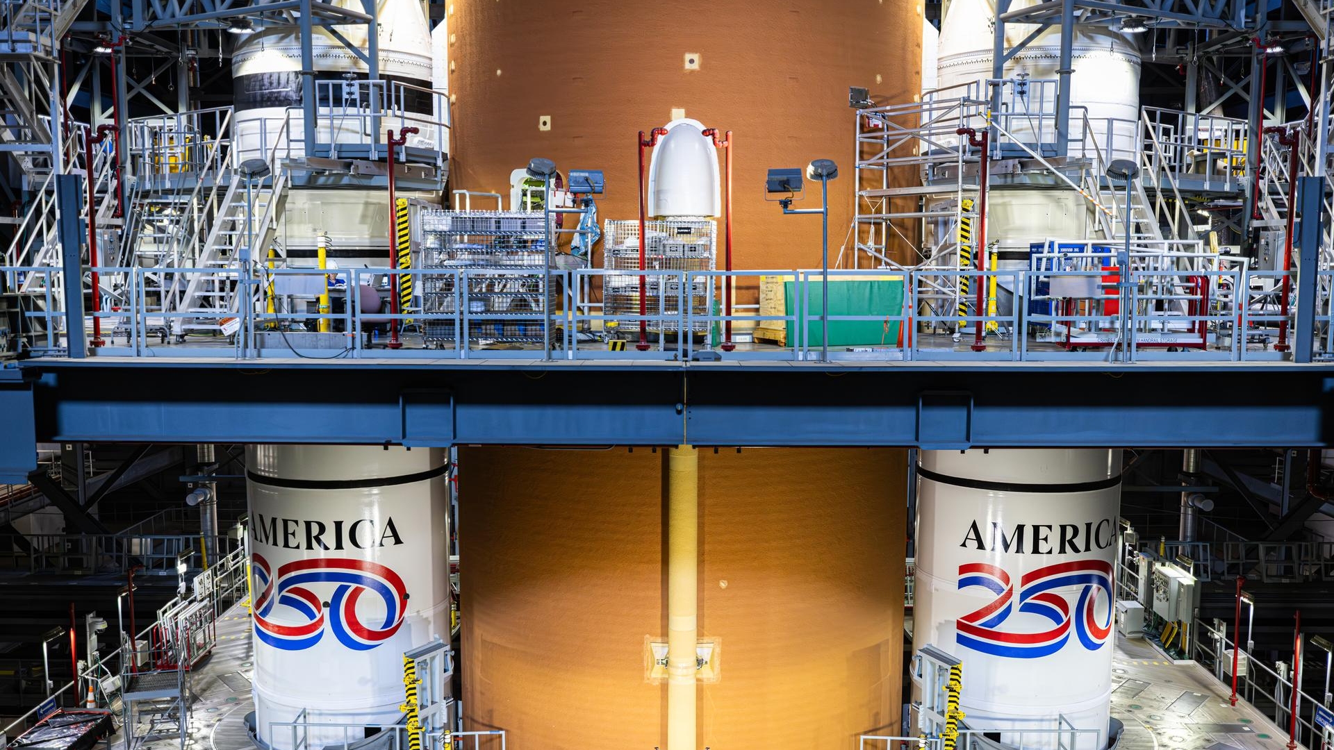 Artemis 2 moon rocket gets 'America 250' paint job | Space photo of the day for Dec. 23, 2025