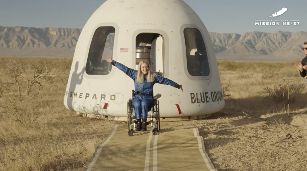 Blue Origin flies first wheelchair user to space