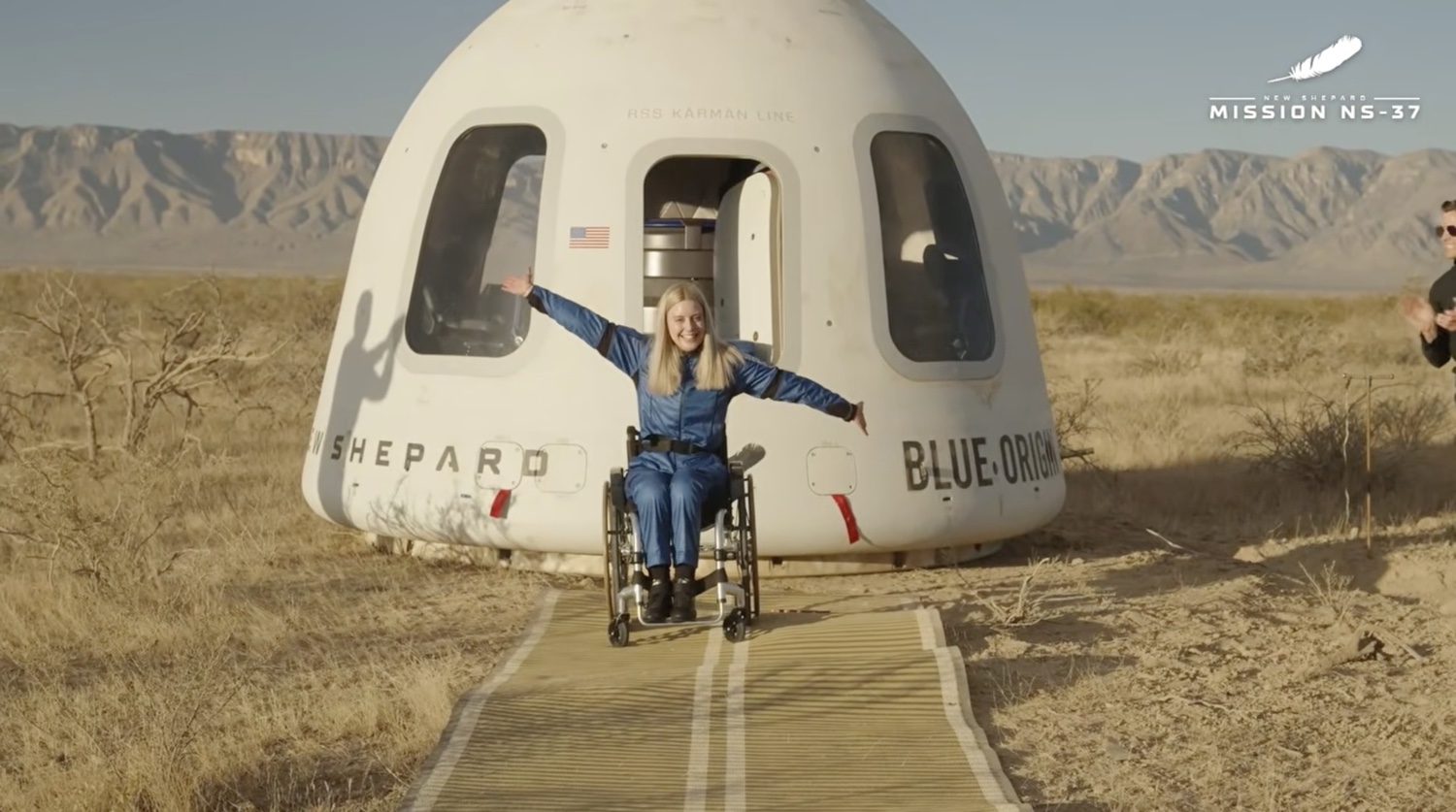 Blue Origin flies first wheelchair user to space