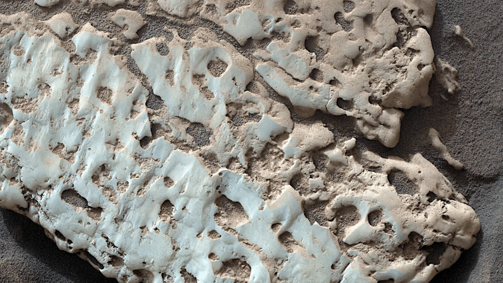 Curiosity Mars Rover Views A Rock Made Of Sulfur At Snow Lake
