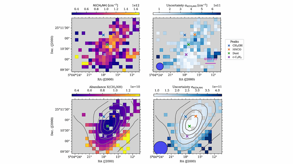 First Mapping Of Prebiotic Molecule CH2NH In A Pre-stellar Core