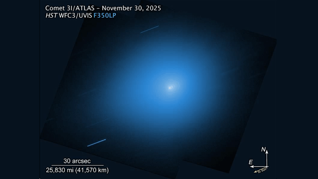 Hubble Space Telescope Revisits Interstellar Comet 3I/ATLAS