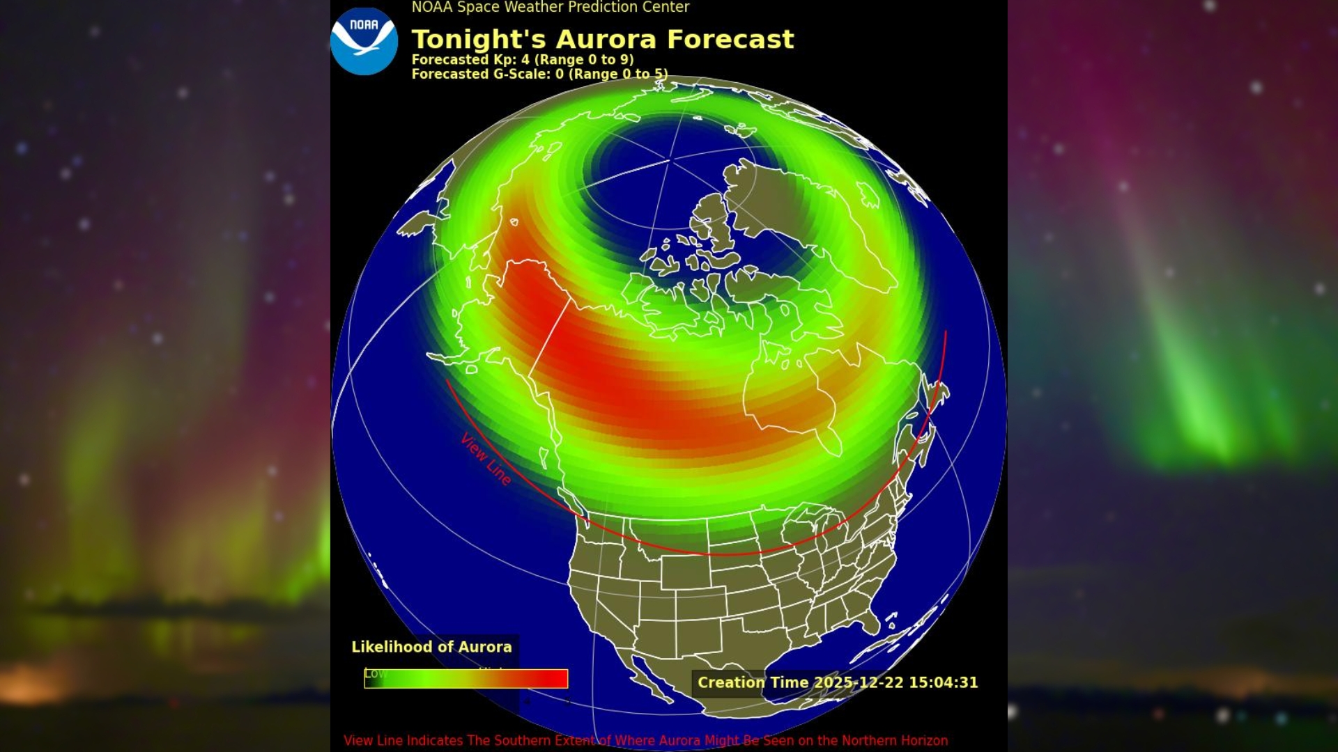 Northern lights may be visible in 10 states tonight
