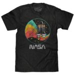 Tee Luv Men's NASA Space Shuttle Shirt – NASA Worm Logo Stars T-Shirt