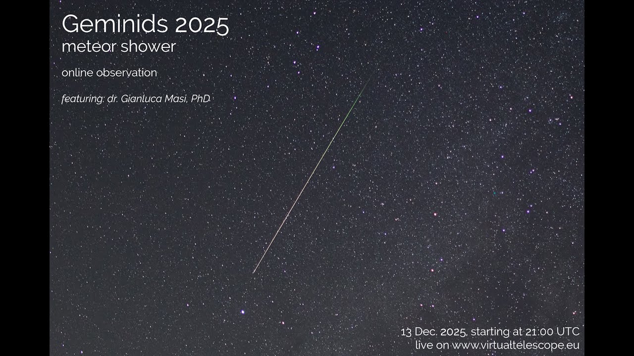 Watch the Geminid meteor shower peak tonight from the comfort of home with this free livestream