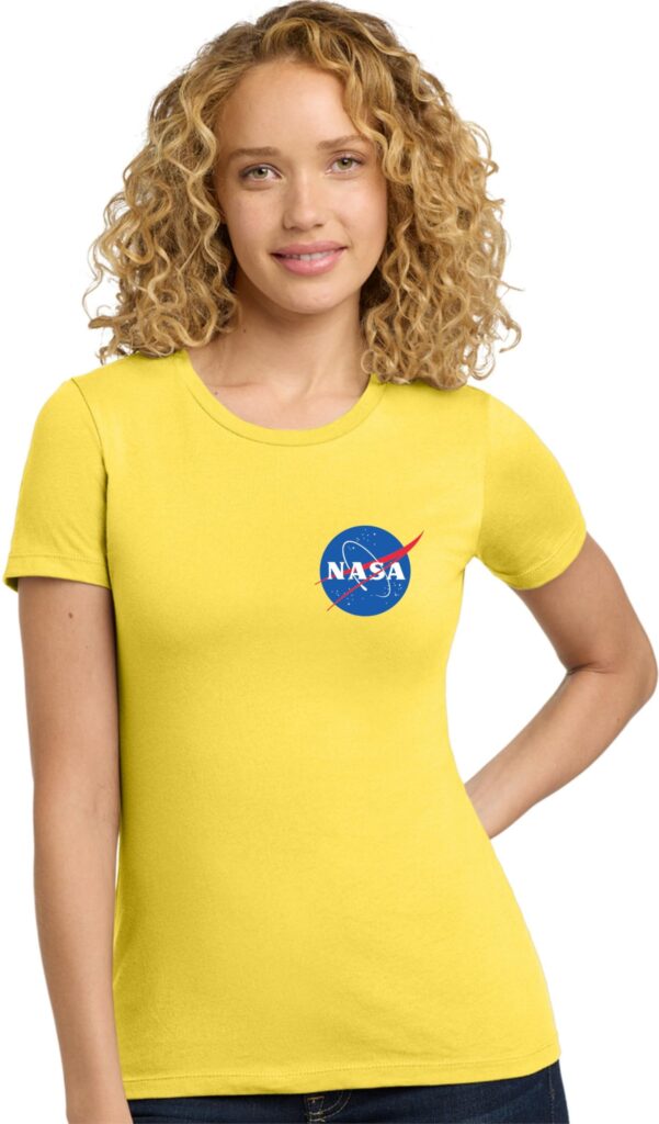 Go All Out NASA Blue Meatball Left Chest Logo Mens Women Deluxe Soft T-Shirt