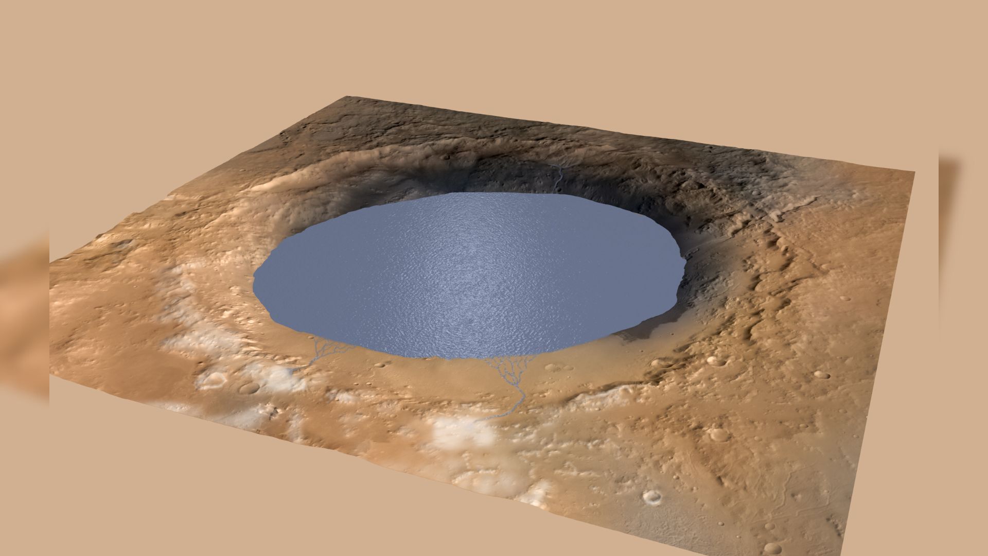 How Mars' ancient lakes grew shields of ice to stay warm as the Red Planet froze