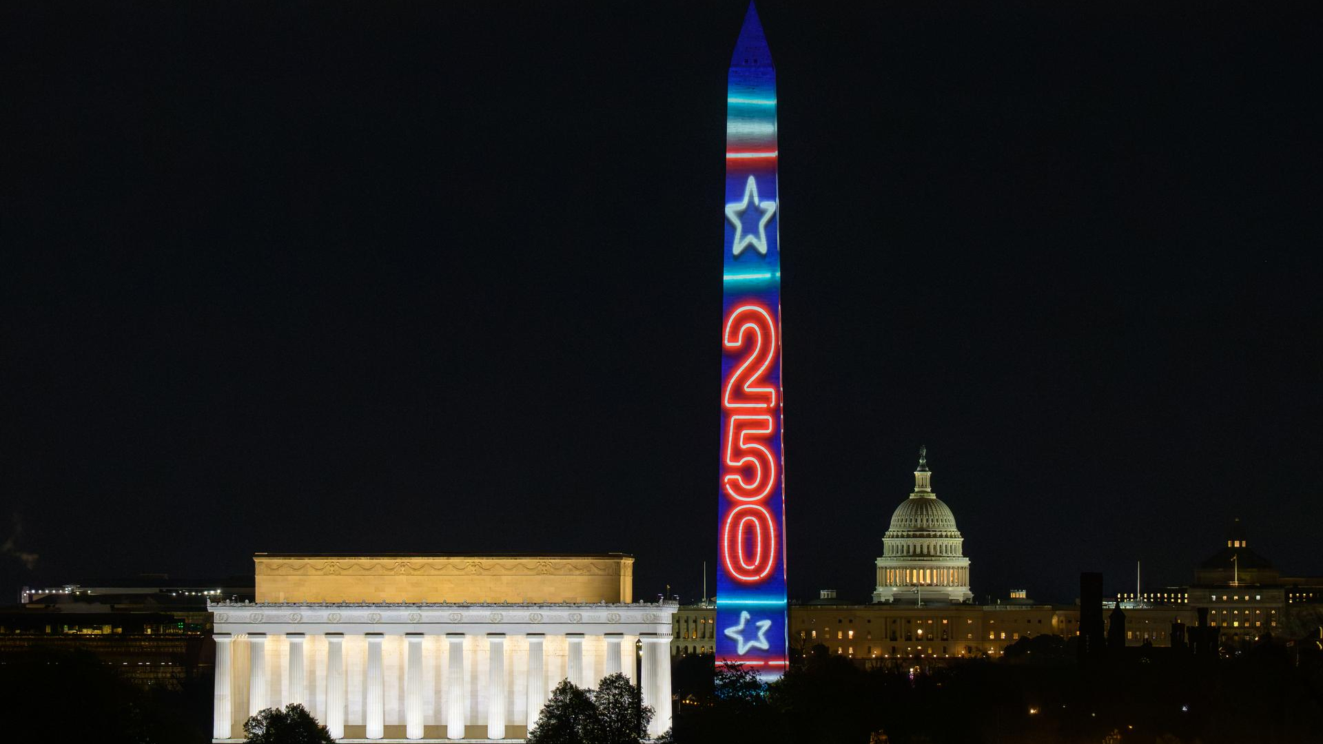 Moon fever hits DC as Artemis 2 rocket 'candle' lights up Washington Monument just 1 month before launch (photos)
