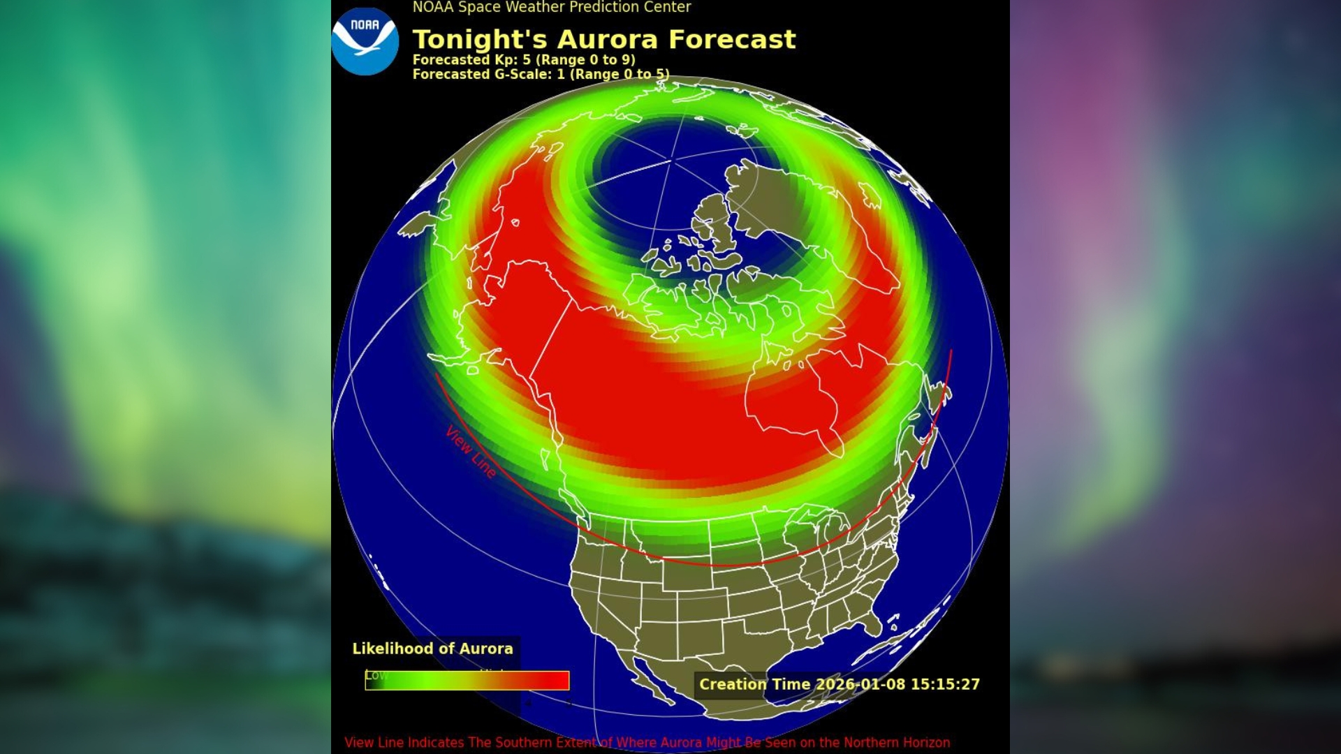 Northern lights may be visible in 12 states tonight