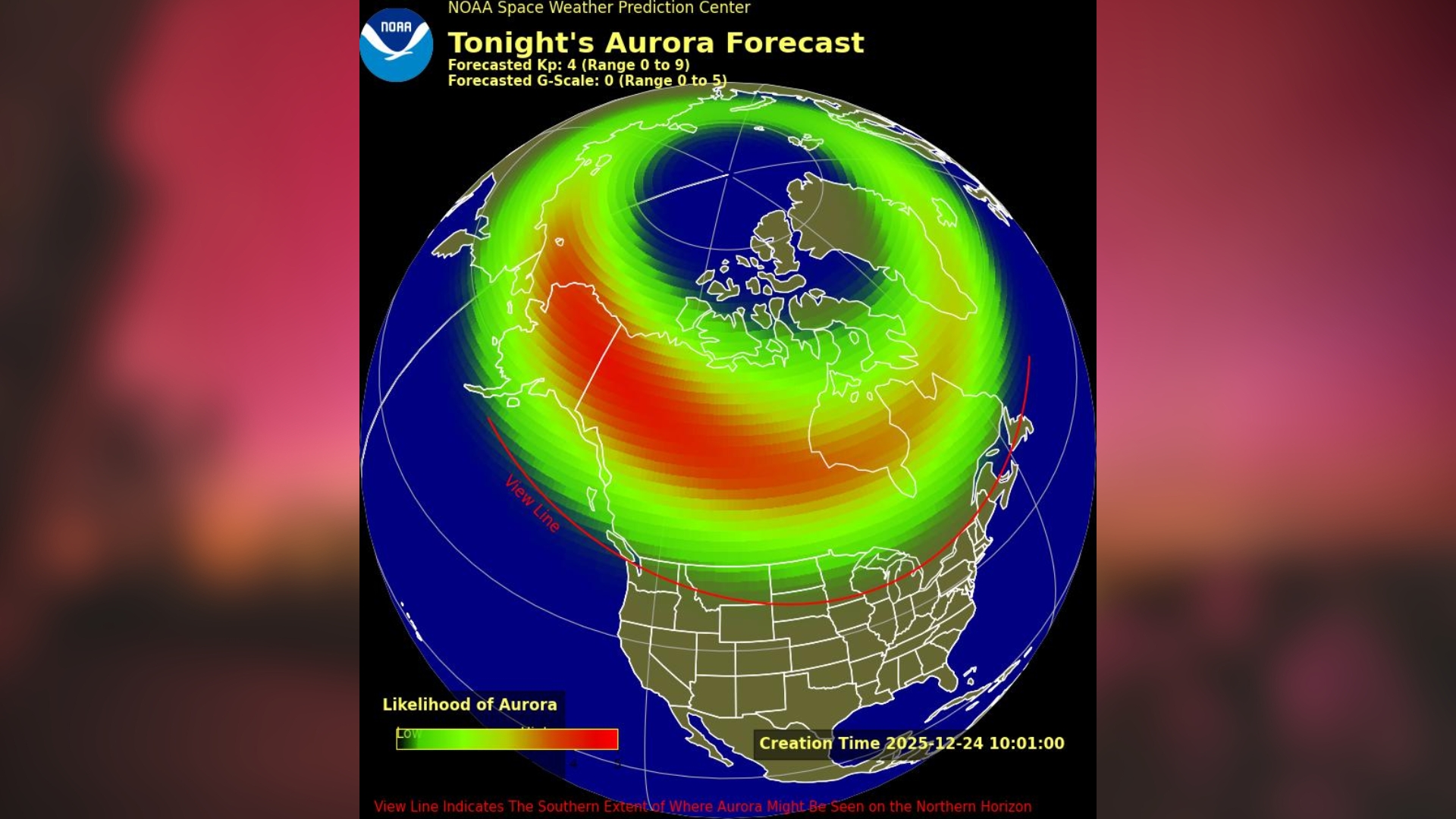 Northern lights may be visible in 18 states tonight