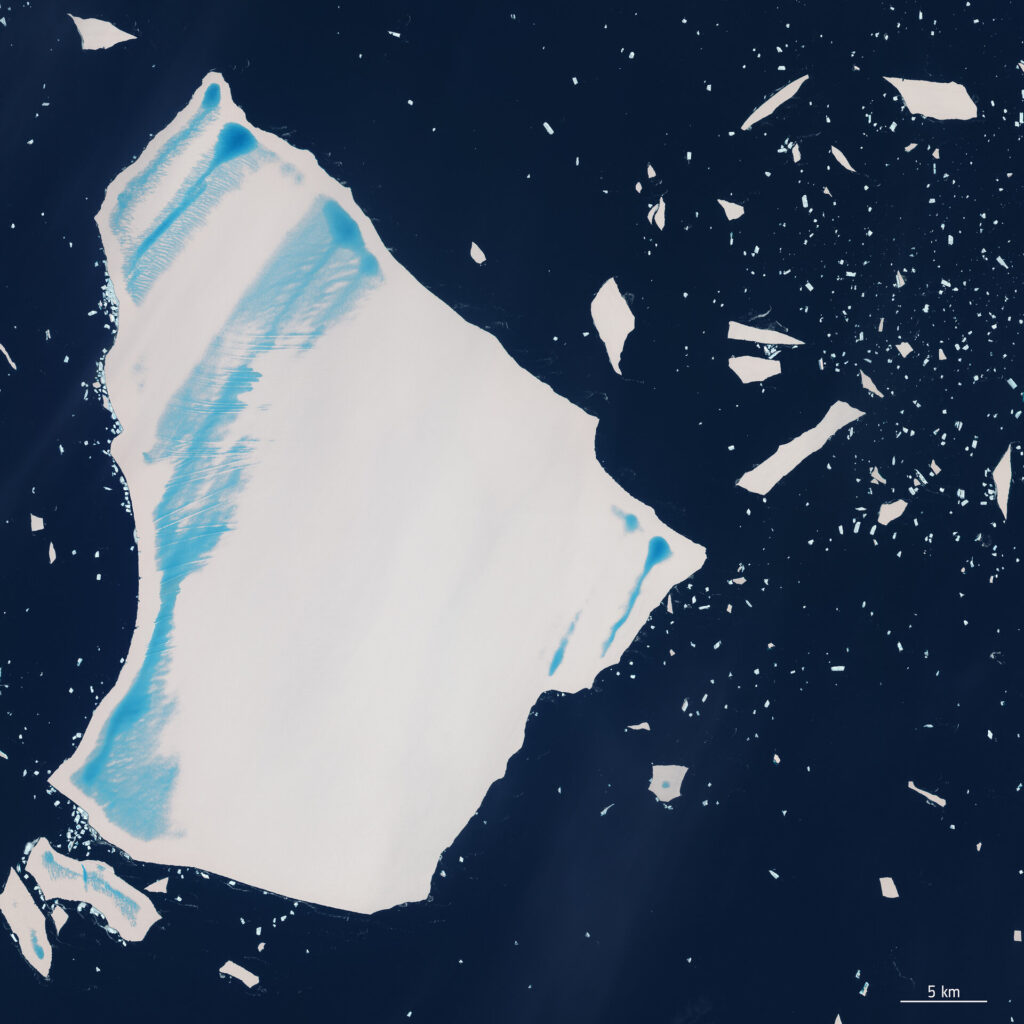 Satellite Image Reveals Rapid Disintegration of World’s Former Largest Iceberg A23a