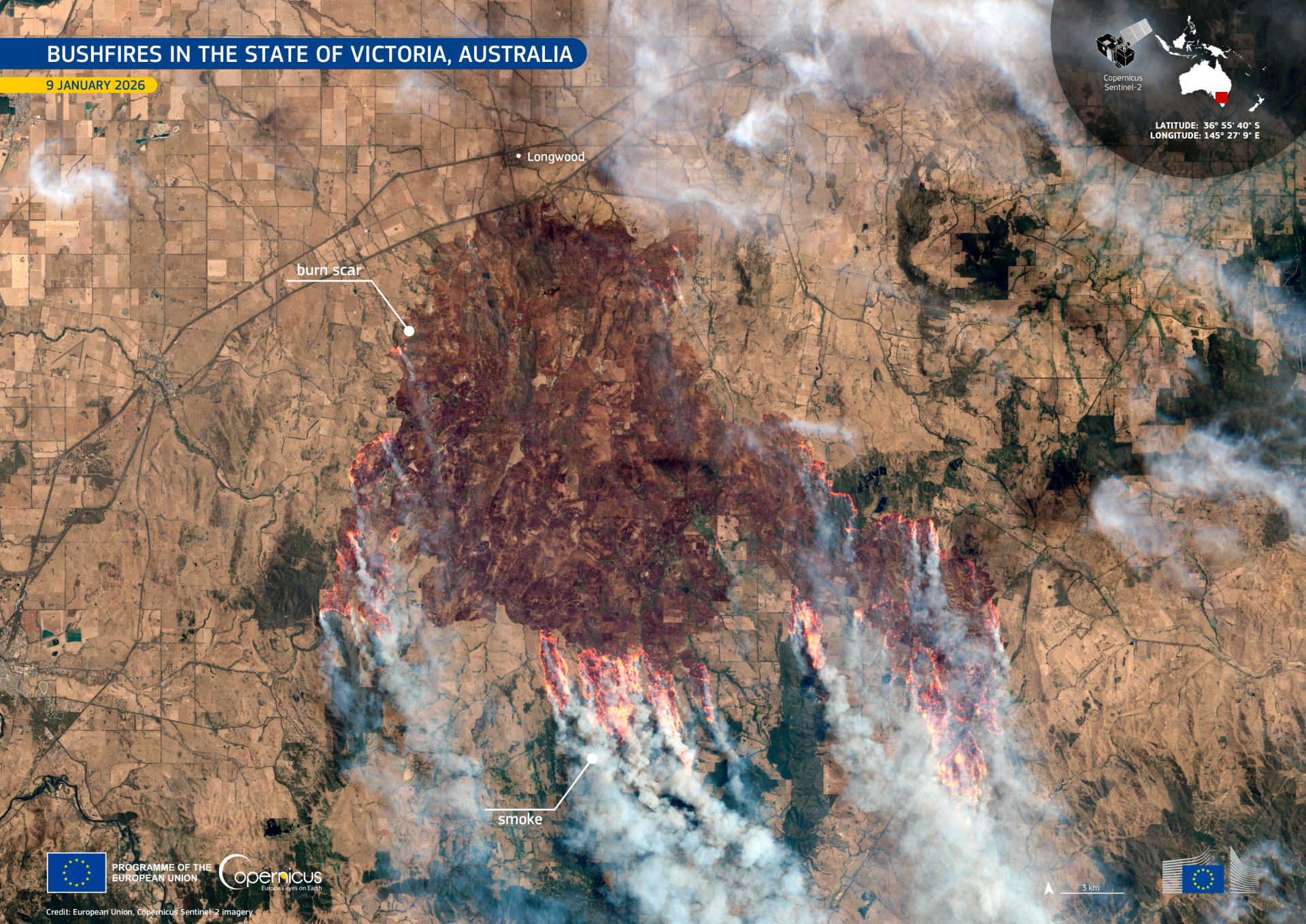 Satellites spy raging bushfires in Australia | Space photo of the day for Jan. 15, 2026