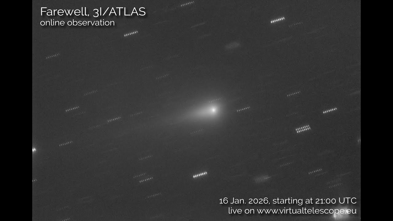 Say goodbye to Comet 3I/ATLAS! Watch it head for interstellar space in real-time with this free livestream today