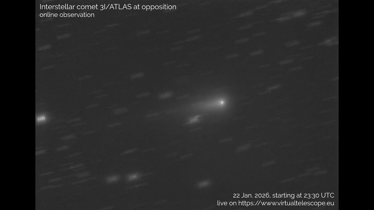 Watch comet 3I/ATLAS race toward interstellar space in free livestream tonight