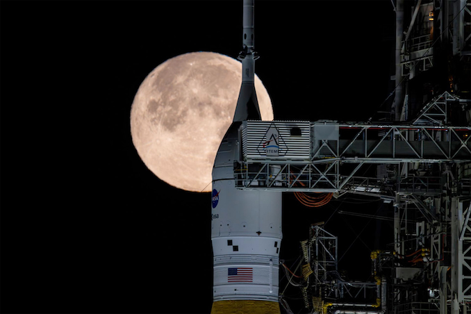 Countdown underway for critical moon rocket fueling test Monday