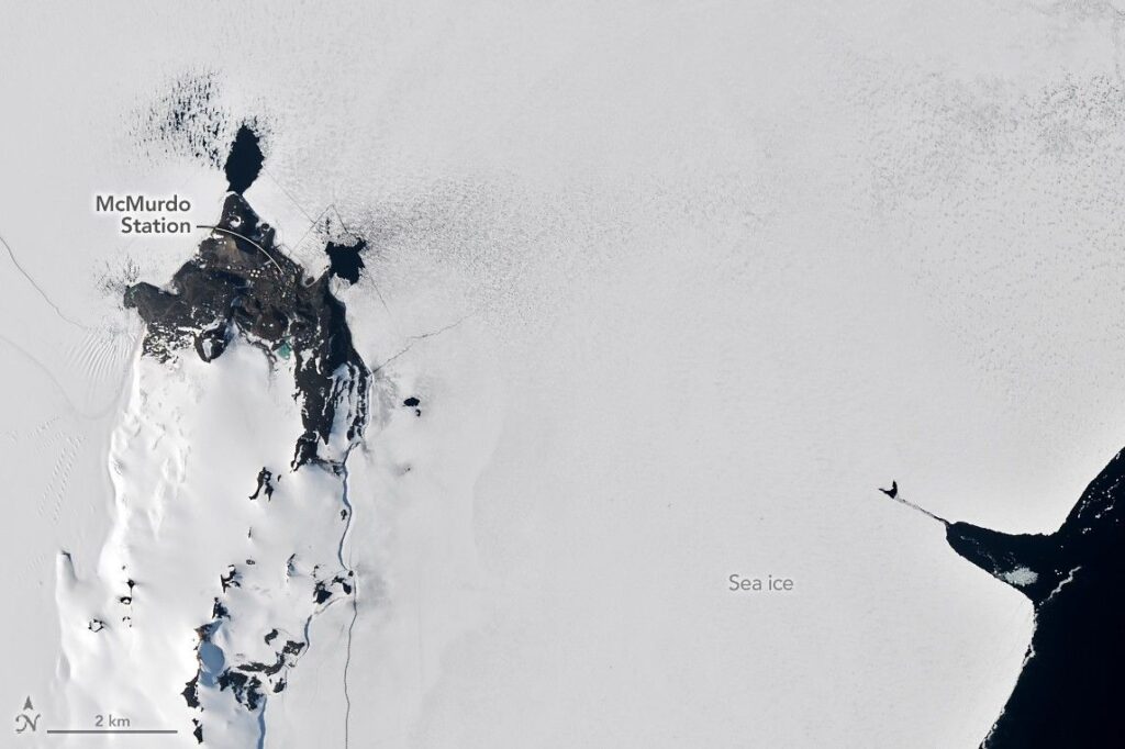 Cracking Antarctic Sea Ice