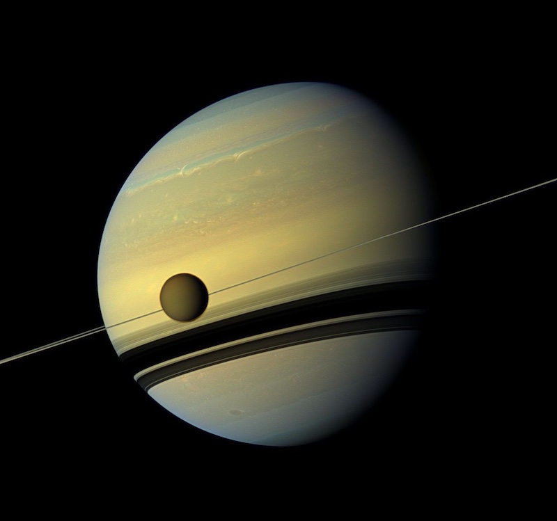 Did an epic collision form Saturn’s moon Titan and rings?