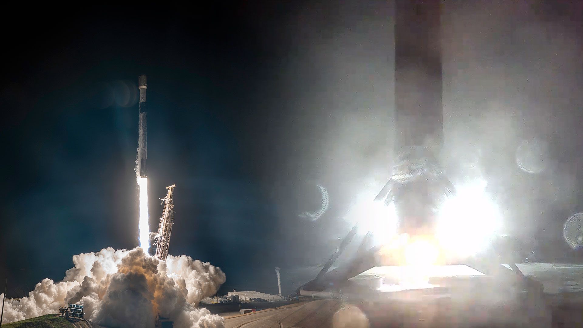 Falcon 9 rocket sets new reuse record on SpaceX's 2nd Starlink launch of the day