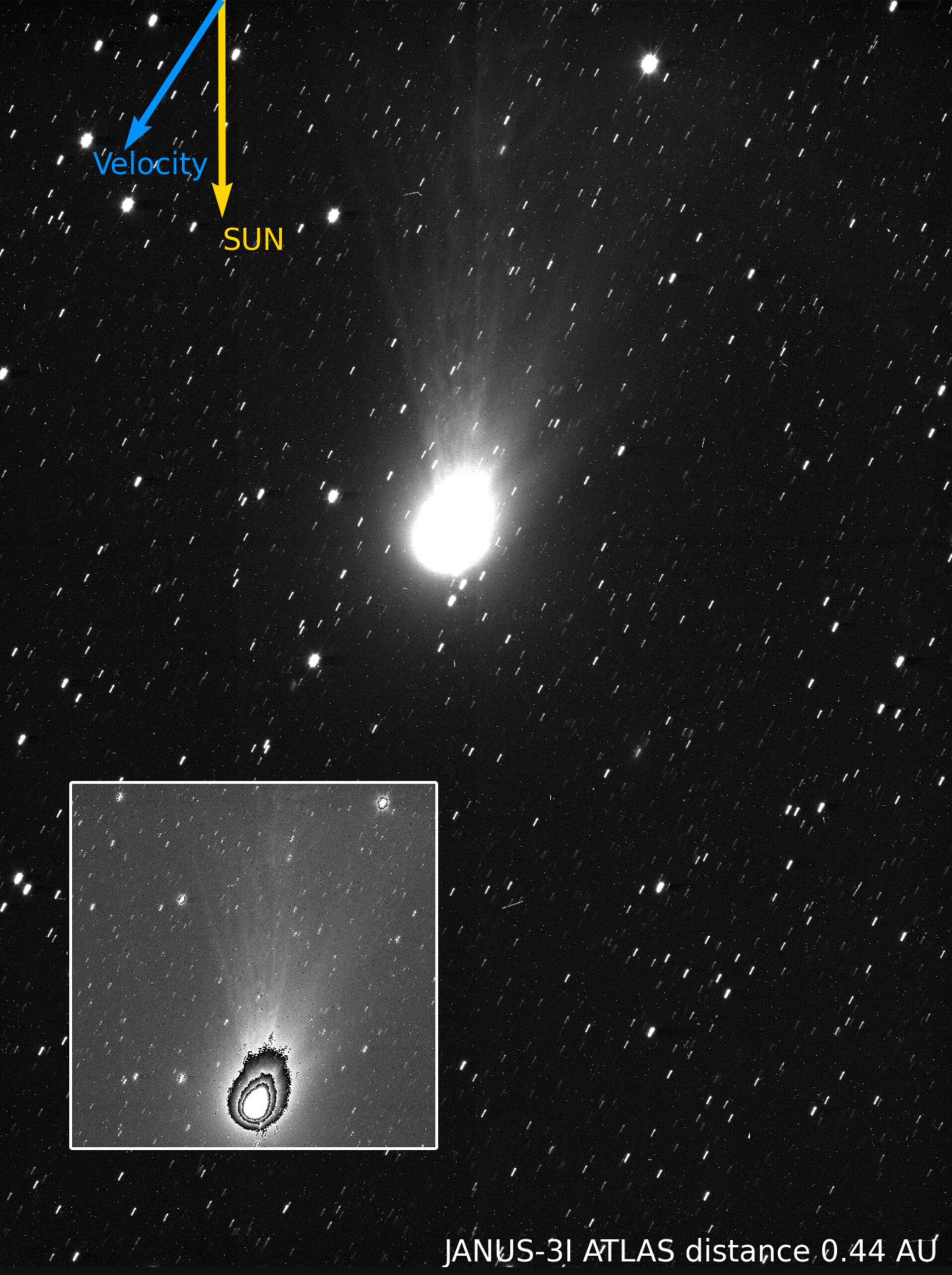 First glimpse of comet 3I/ATLAS from Juice science camera