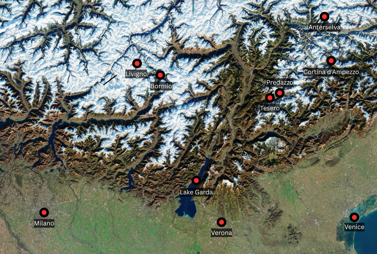 Italy's 2026 Winter Olympic venues from space | Space photo of the day for Feb. 10, 2026